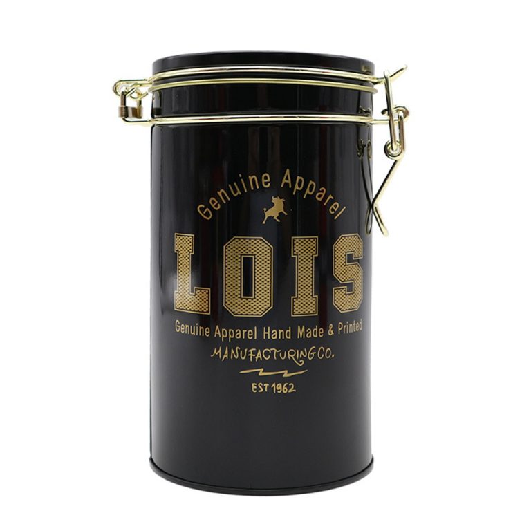 round clip top tea tin 1